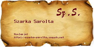 Szarka Sarolta névjegykártya